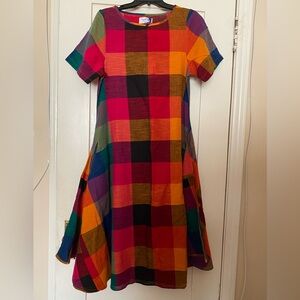 NWT Rujuta Sheth October Flare Dress - Size Small, Multi Chex